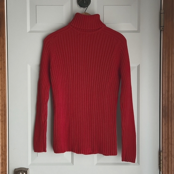 Karen Scott, Women's S, Red, Tutrleneck Sweater, Cable Front Design - Picture 5 of 8